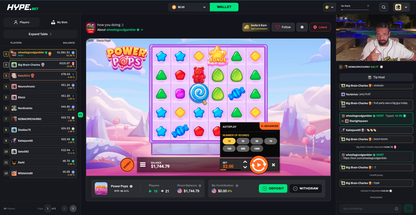 HypeBet - live casino slot streams